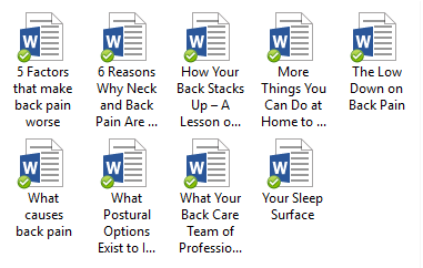 Get your hands on this Brand New Back Pain Content Pack! 6